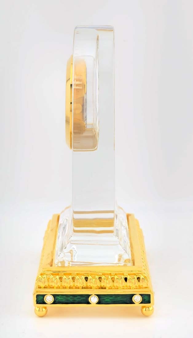 Faberge, Crystal Imperial Desk Clock - 5