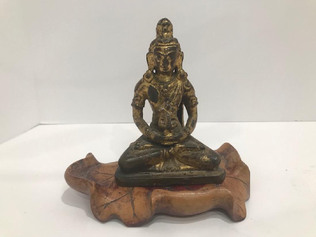 Chinese Ming Dynasty Bronze Gilt Buddha Statue (1 of 6)