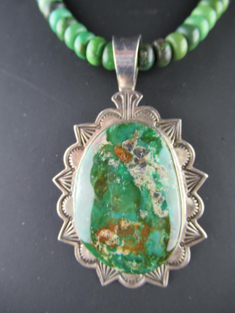 Natural Green Turquoise Necklace (1 of 4)