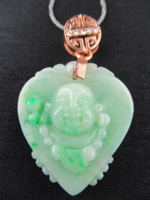 Natural Jadeite Buddha Pendant (1 of 2)