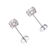 A pair of platinum old-cut diamond stud earrings. - 2