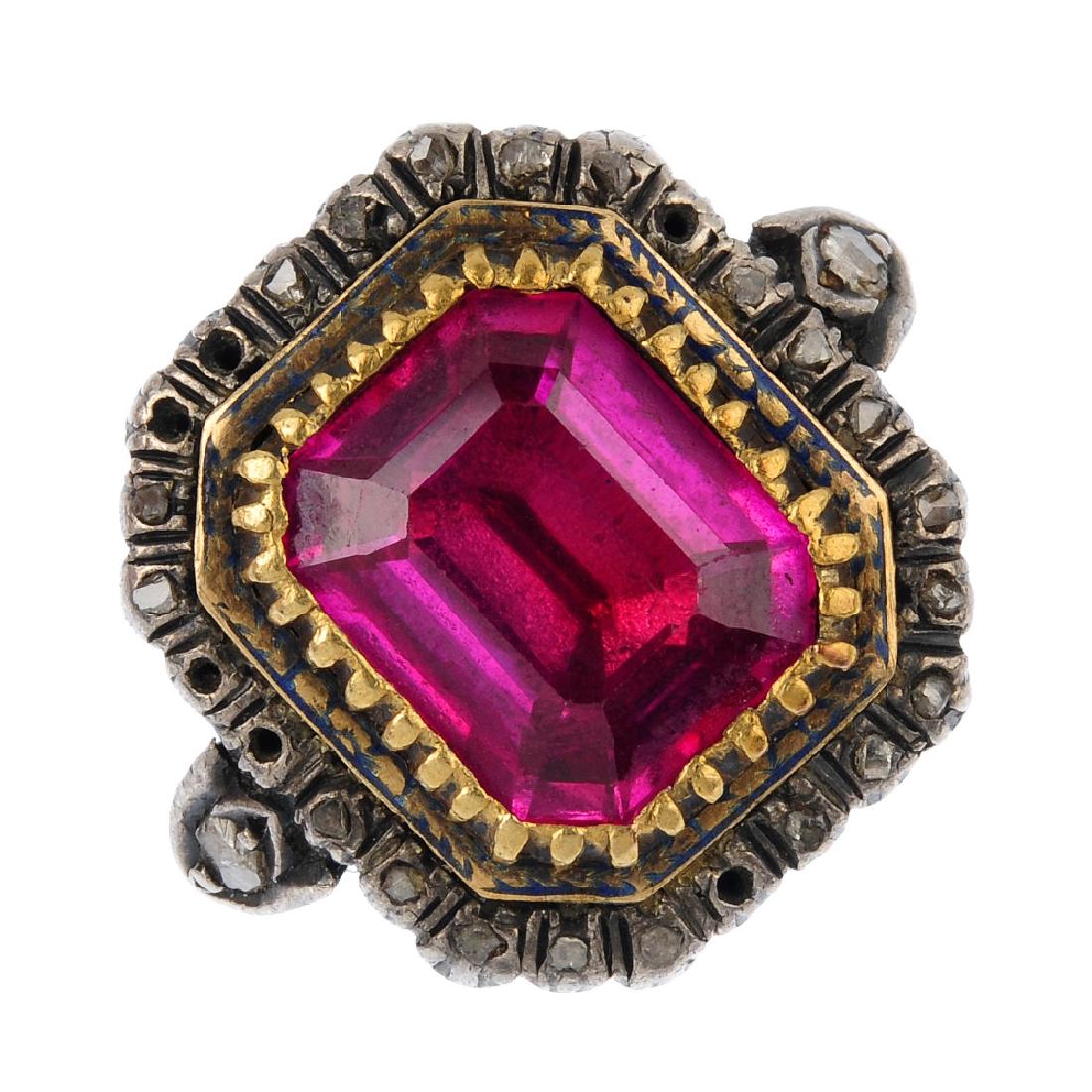 Two items of paste, synthetic ruby and diamond (1 of 4)