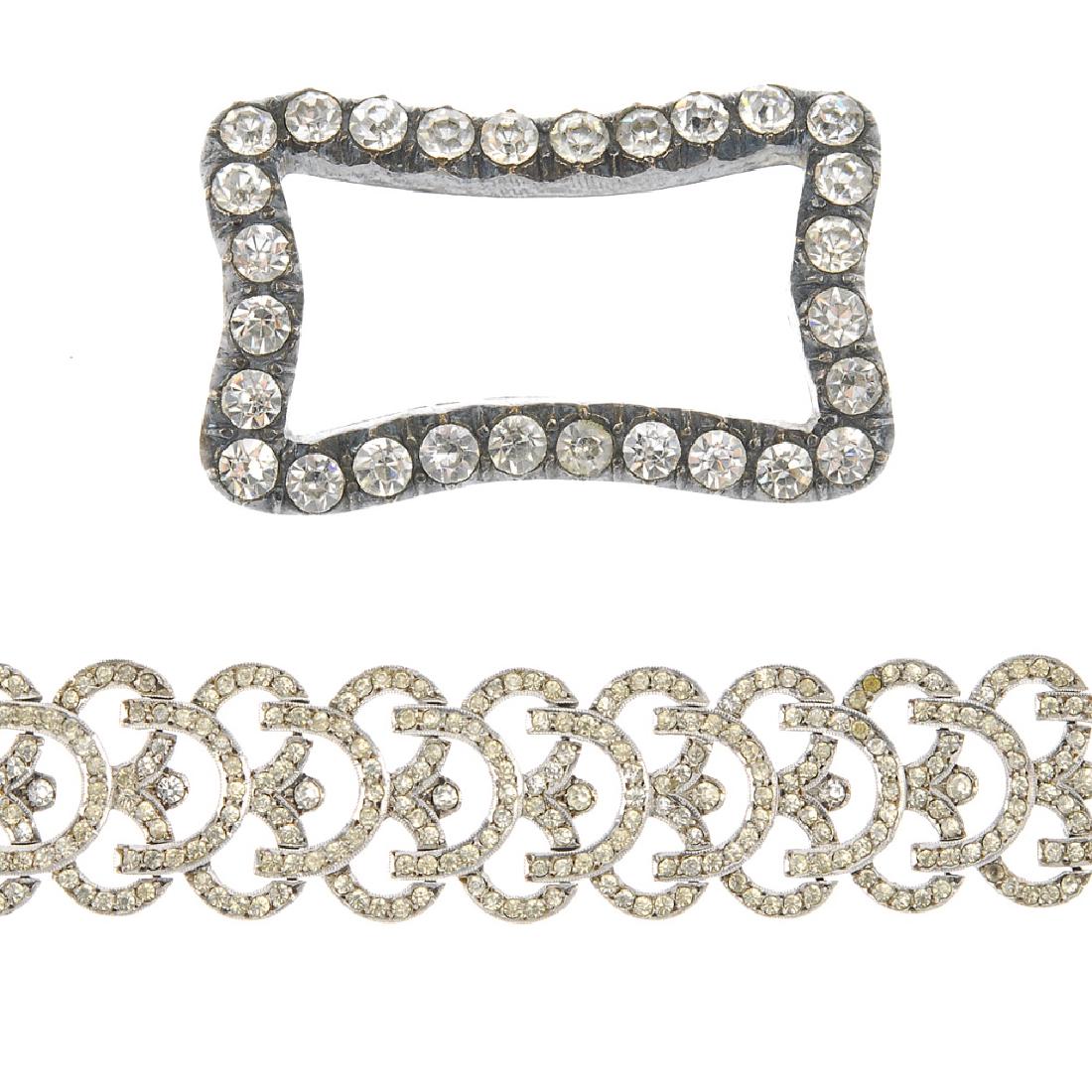 A selection of paste jewellery. One a bracelet, with (1 of 3)