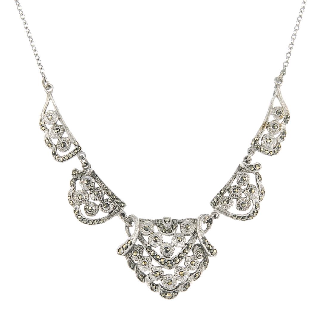 A selection of marcasite jewellery. To include a brooch (1 of 4)