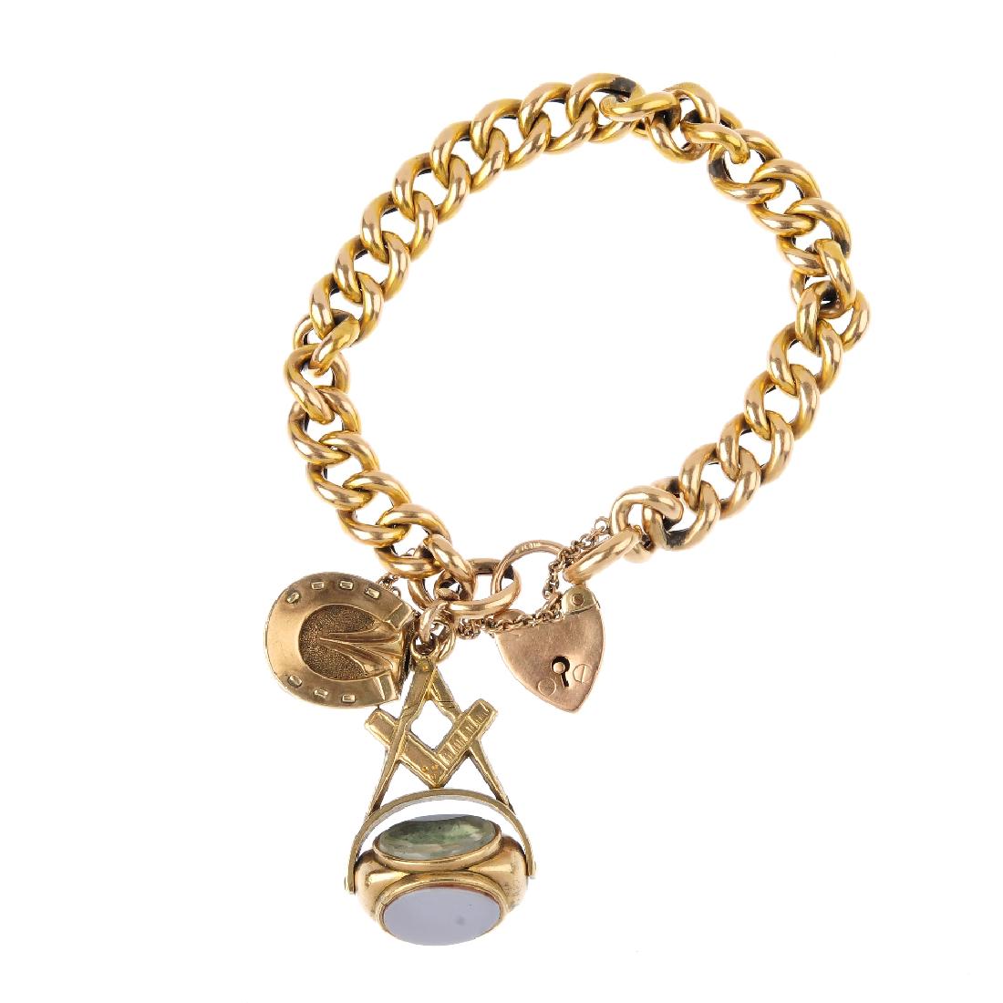 An early 20th century gold bracelet. Designed as a (1 of 2)