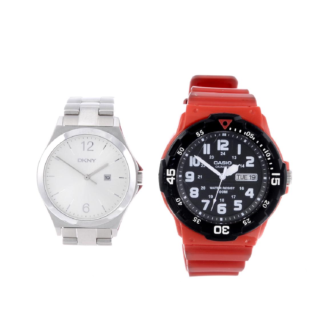 A bag of assorted watches, to include examples by DKNY: A bag of assorted watches, to include examples by DKNY and Casio. All recommended for spares or repair purposes only. Approximately 100.