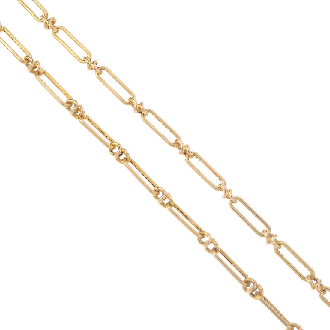 A necklace. The fancy-link chain, with spring-ring (1 of 2)