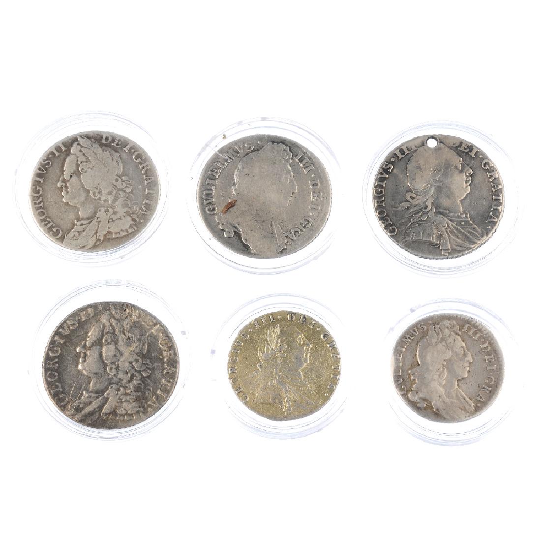 William III to George III, Shillings (4) 1696, cleaned, (1 of 2)