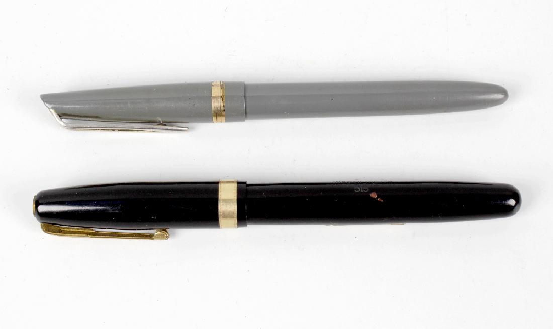 A Watermans 515 pen, the nib impressed 14ct, together: A Watermans 515 pen, the nib impressed 14ct, together with another Watermans pen, the nib impressed 14ct.