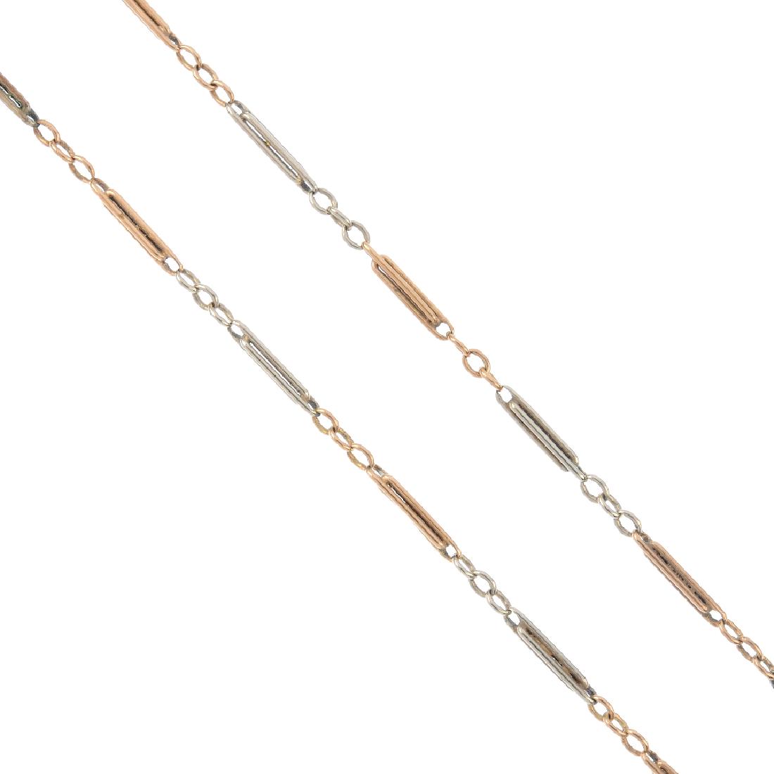 A fancy-link necklace. Of bi-colour design, comprising (1 of 2)