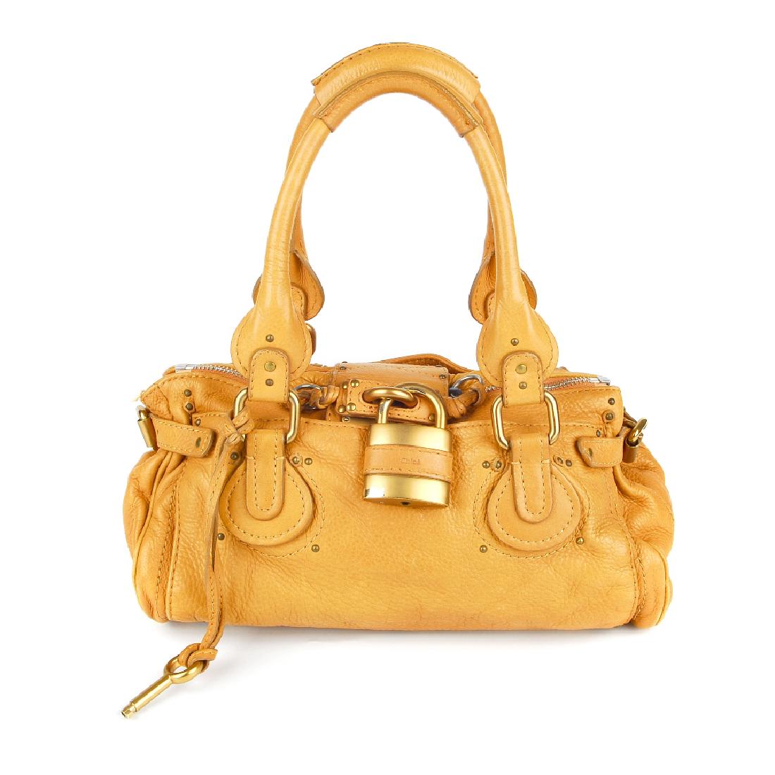 CHLOÉ - a tan Paddington handbag. Featuring a grained (1 of 5)