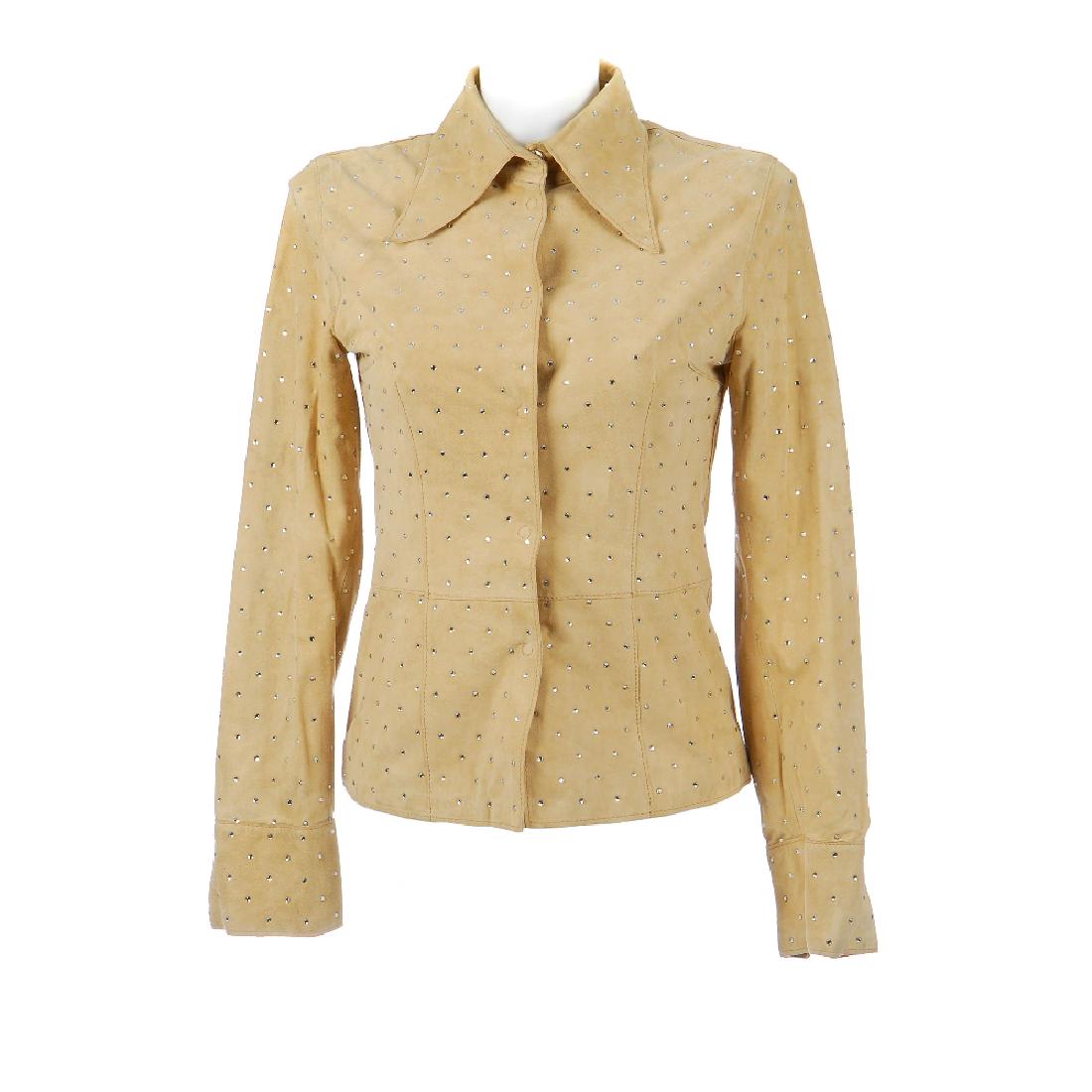 DOLCE & GABBANA - a suede jacket with Swarovski (1 of 2)