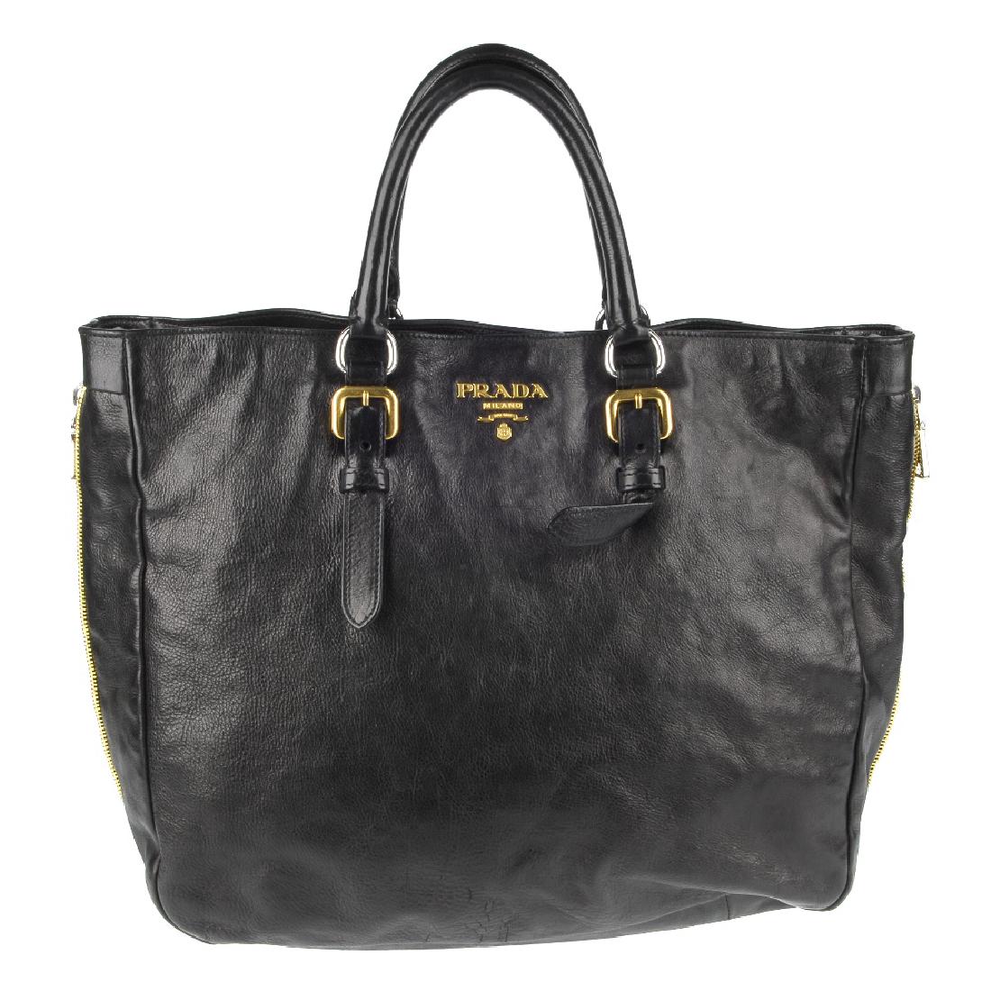 PRADA - a Glacé Zipper handbag. Designed with a black (1 of 6)