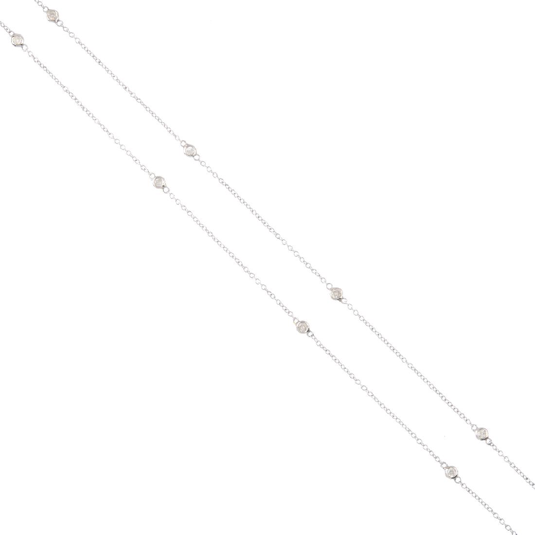 An 18ct gold diamond necklace. Designed as a series of (1 of 4)