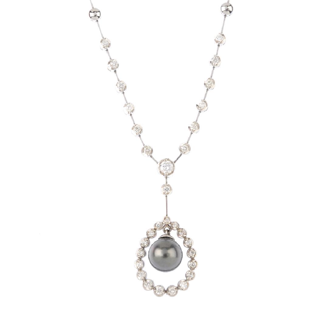 A set of 18ct gold cultured pearl and diamond (1 of 5)