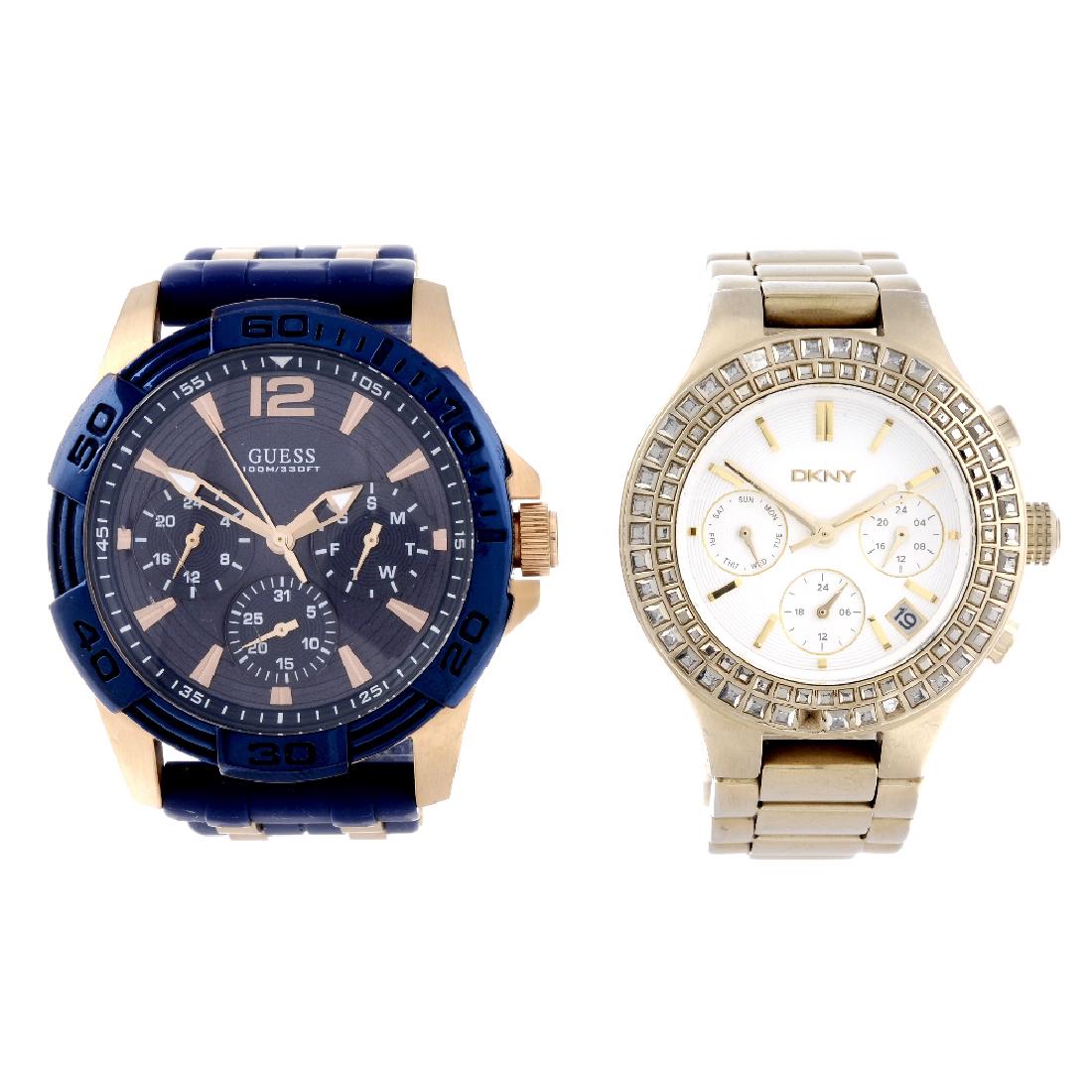 A bag of assorted watches, to include examples by Guess: A bag of assorted watches, to include examples by Guess and DKNY. All recommended for spares or repair purposes only. Approximately 150.