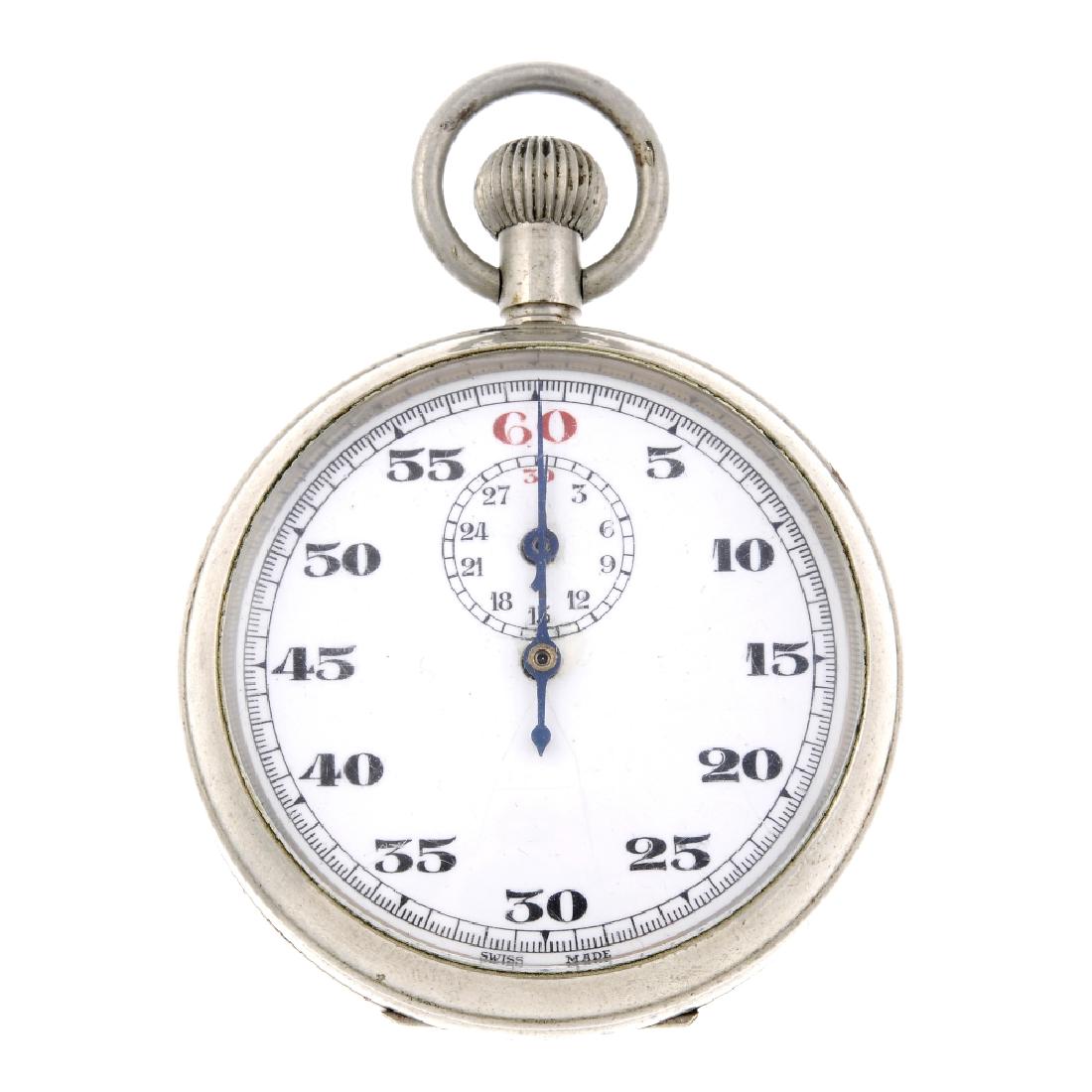 An open face military issue sports timer. Nickel plated (1 of 4)