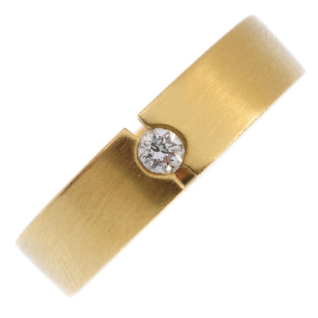 An 18ct gold diamond band ring. The brilliant-cut (1 of 3)