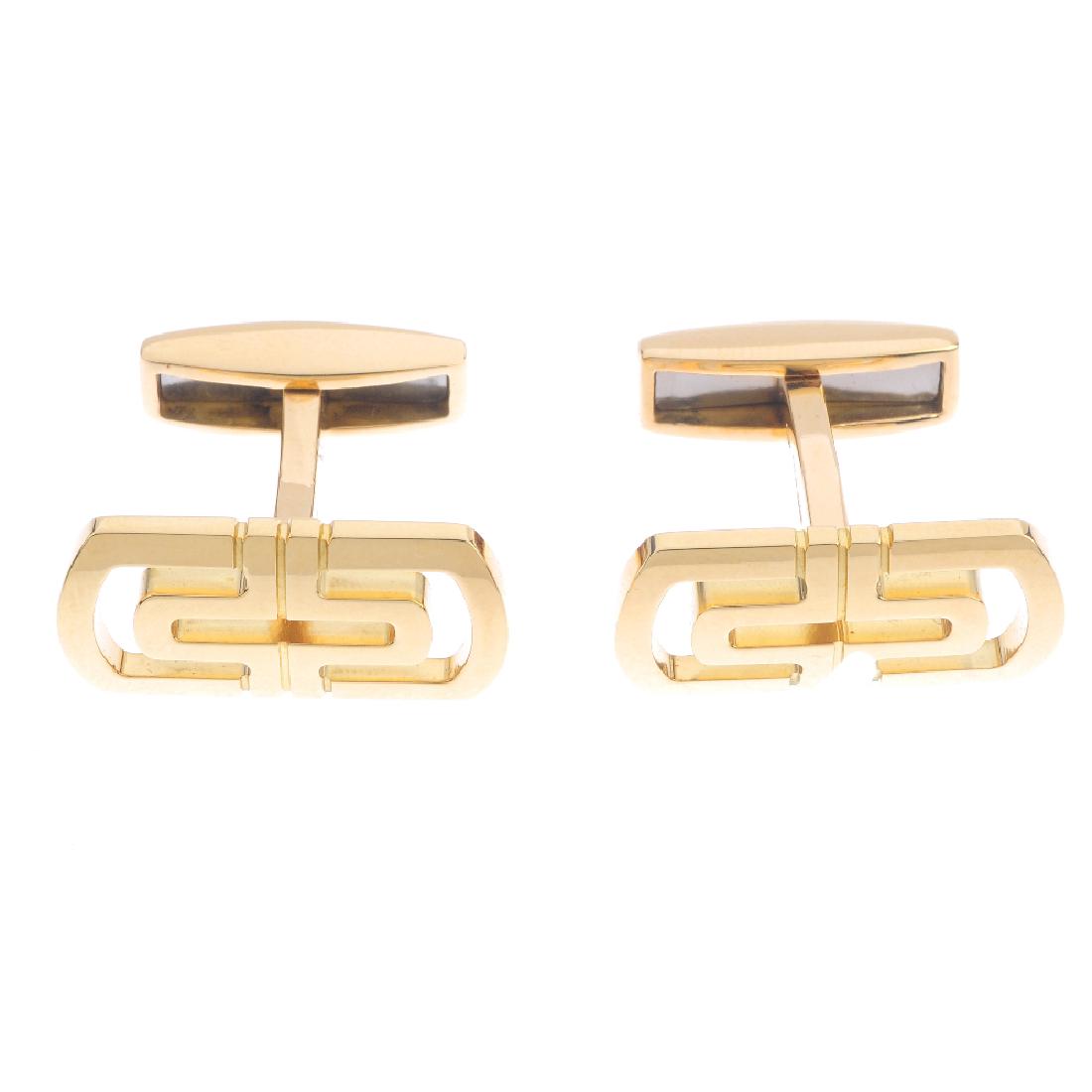 BULGARI - a pair of 'Parentesi' cufflinks. Each (1 of 3)