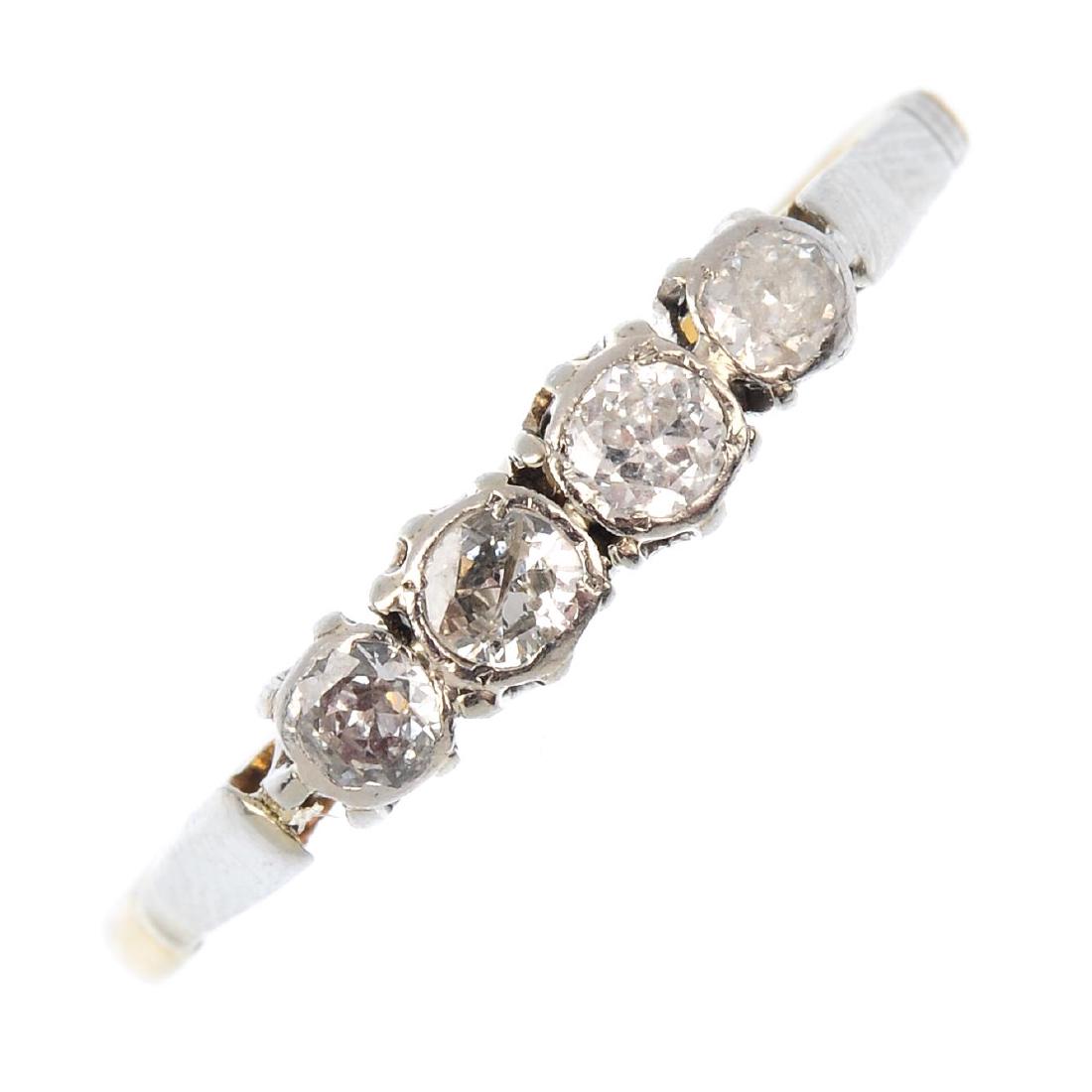 Two diamond and gem-set rings. To include a diamond (1 of 3)