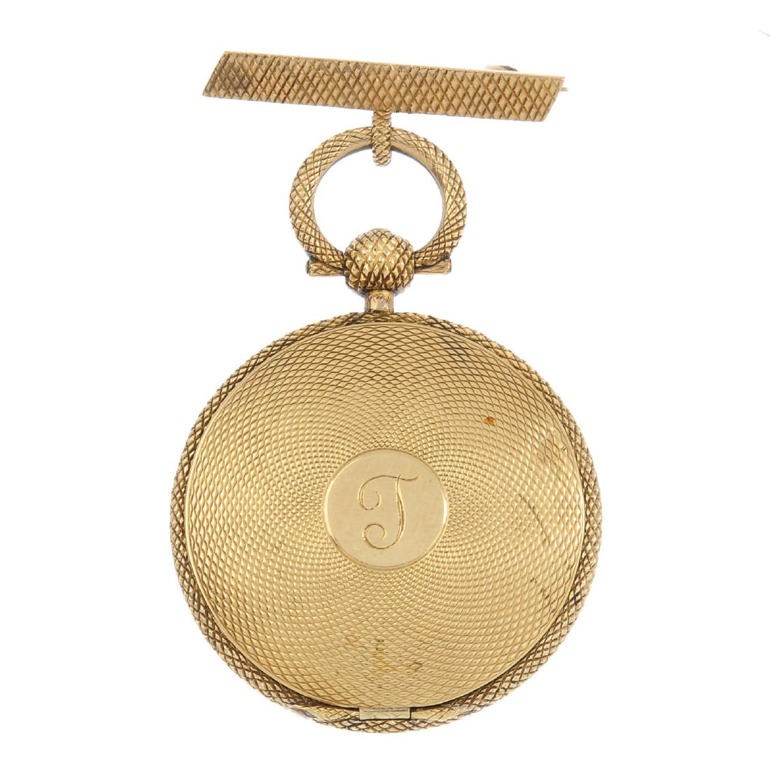 A mid 19th century gold 'fausse montre' locket brooch. (1 of 3)
