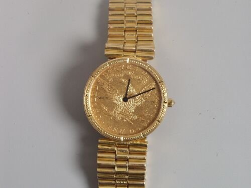 CORUM - an 18ct gentlemans Ten Dollar q