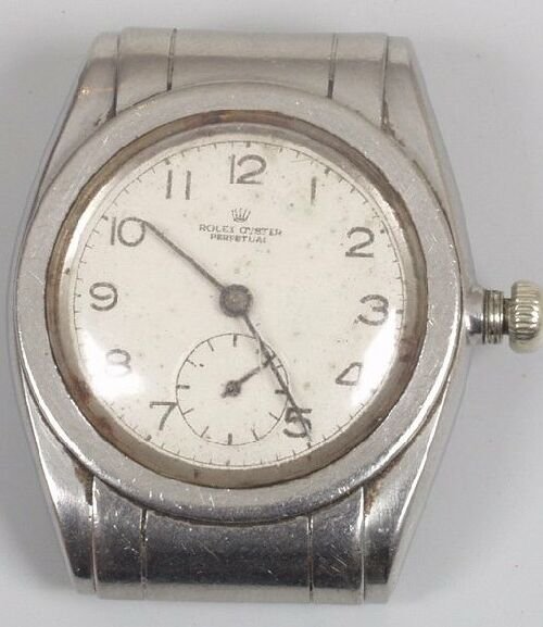 ROLEX - a gentleman's 1940's steel case