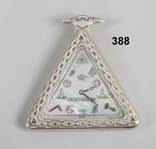 A 1930's silver cased Masonic pocket wa