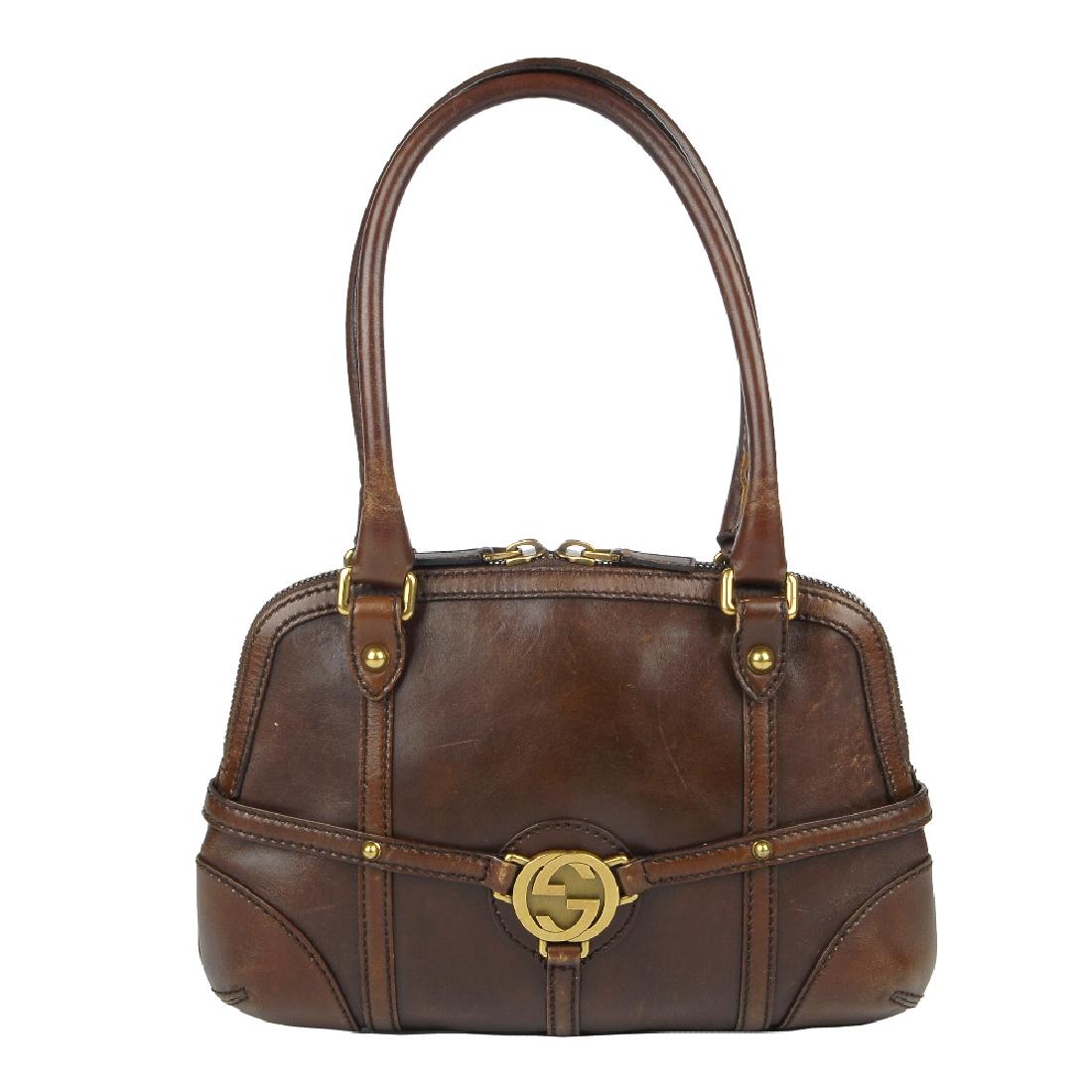 GUCCI - a Reins hobo handbag. Designed with brown (1 of 5)