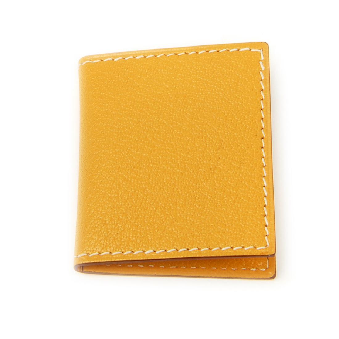 HERMÈS - a mini mustard yellow leather picture frame. (1 of 6)