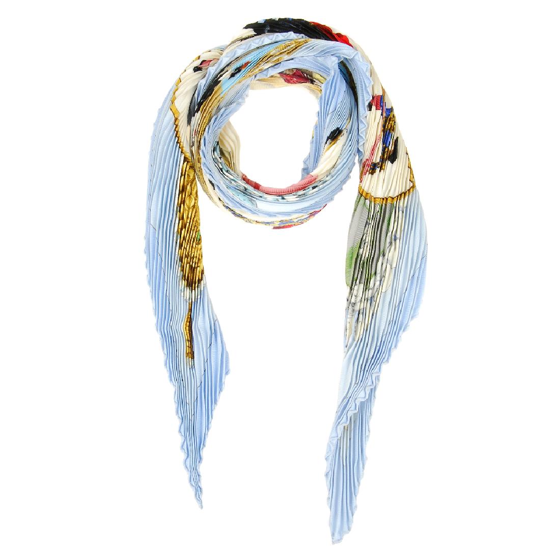 HERMÈS - a pleated 'Plaza De Toros' scarf. Designed by (1 of 3)