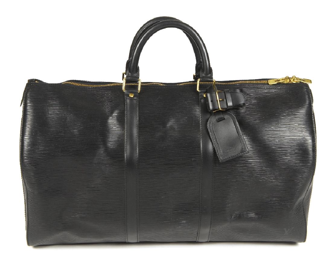 LOUIS VUITTON - a black Epi Keepall 50 luggage bag. (1 of 3)