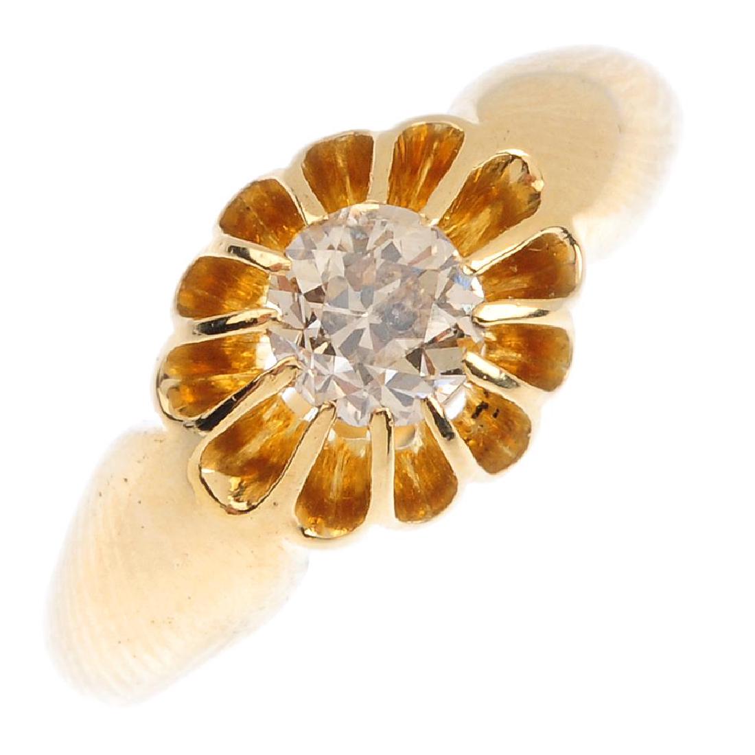 An early 20th century 18ct gold diamond single-stone (1 of 3)
