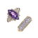 Four gem-set and diamond dress rings. To include a 9ct