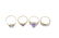 Four gem-set and diamond dress rings. To include a 9ct - 2