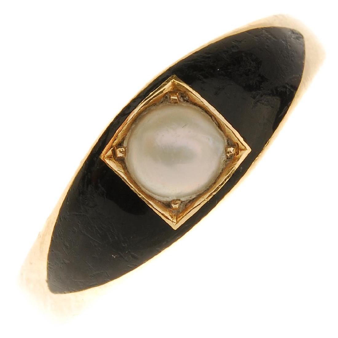 A late Victorian 18ct gold memorial ring, with later (1 of 3)