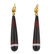 A pair of late Victorian banded agate earrings. The