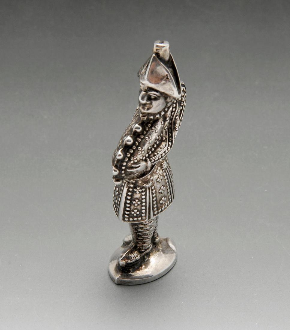 A French novelty silver figural case or holder, (1 of 2)