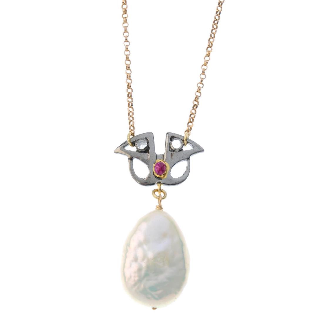 A selection of gem-set jewellery items. To include a (1 of 4)