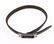 HERMÈS - a black leather bracelet. The silver-tone - 2