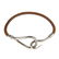 HERMÈS - a leather cord bracelet. The brown leather