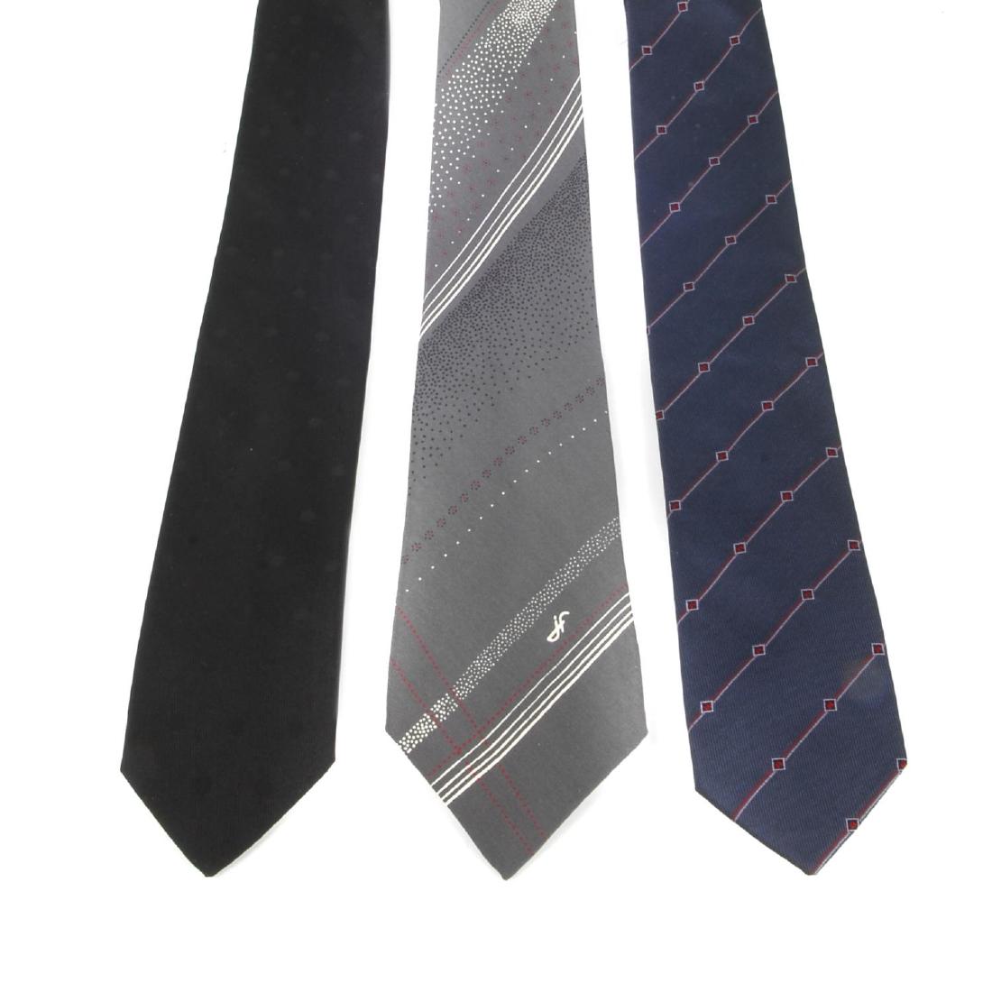Eight ties. To include two Cerruti 1881 ties, two: Eight ties. To include two Cerruti 1881 ties, two Ungaro ties, two Guy Laroche ties and two further examples. Lengths measure 143 to 148cms.