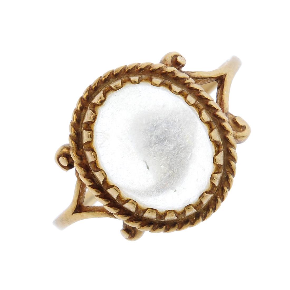 Two items of 9ct gold gem-set jewellery. To include an (1 of 3)