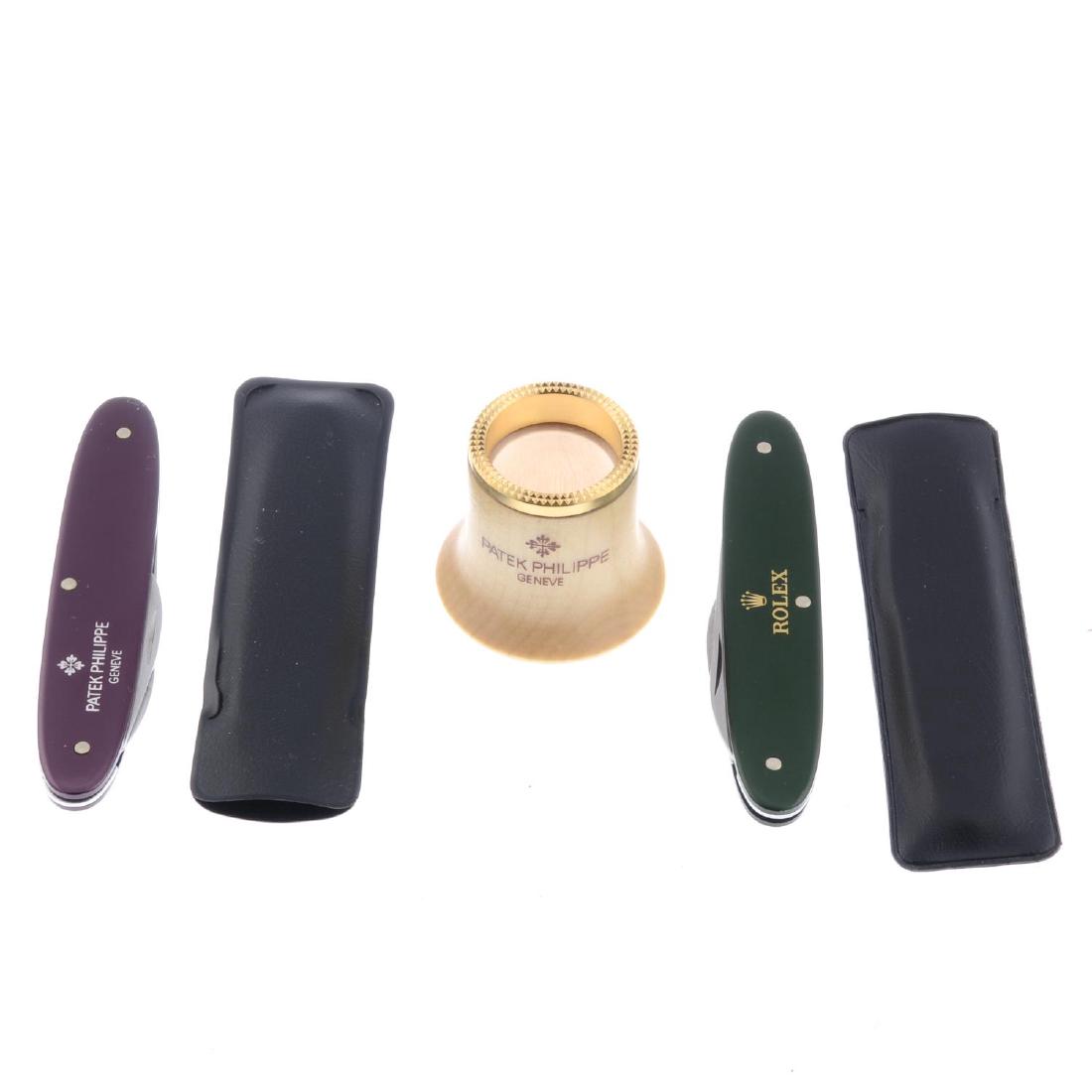 A group to include a Patek Philippe watch knife, (1 of 2)