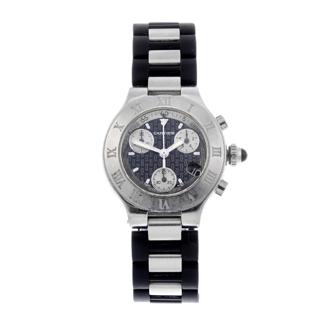 CARTIER - a Must De Cartier Chronoscaph 21 chronograph (1 of 4)