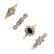 Four diamond and gem-set dress rings. To include a