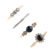 Four gem-set ring. To include a 9ct gold sapphire and