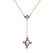 An amethyst and split pearl pendant. The oval-shape