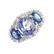 An 18ct gold sapphire and diamond dress ring. The
