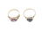 Two 9ct gold diamond and gem-set dress rings. To - 2